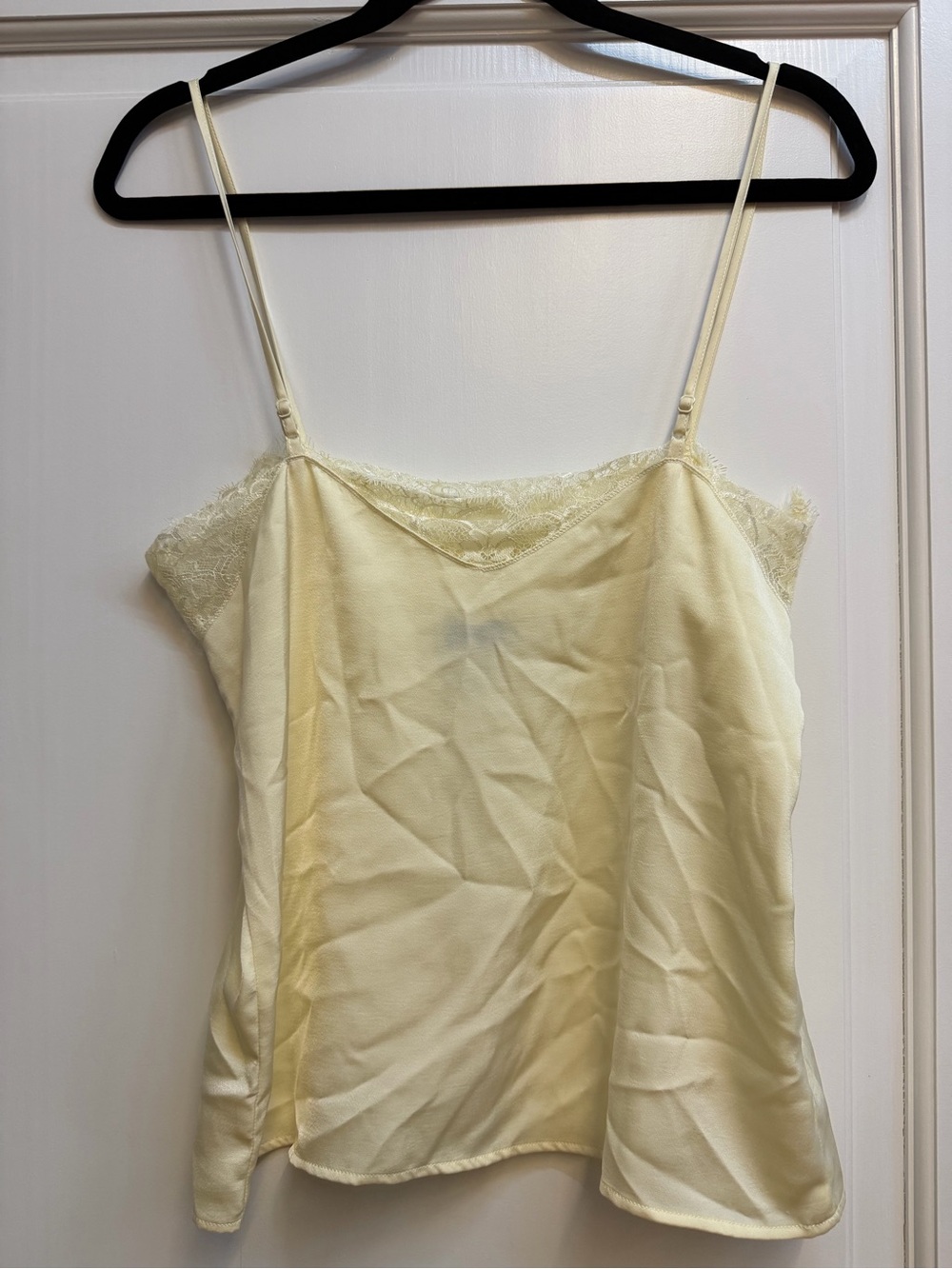 NSR Cream Lace-Trim Satin Camisole